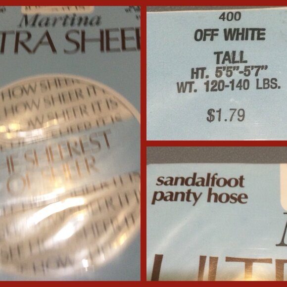 2pr Vtg Sheer Pantyhose, sz Tall - Picture 4 of 6